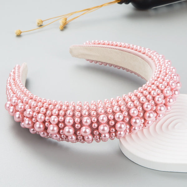 Fashion Pearl Sponge Headband For Women