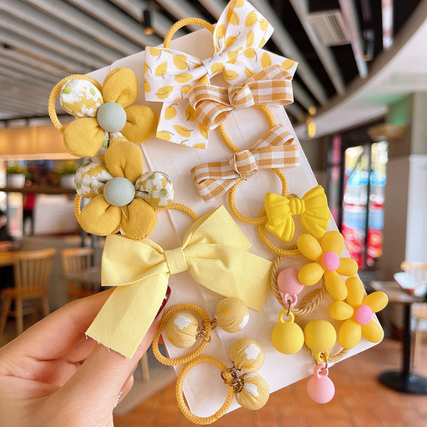 Children's Elastic Flower Baby Hair Ring Mesh Bow