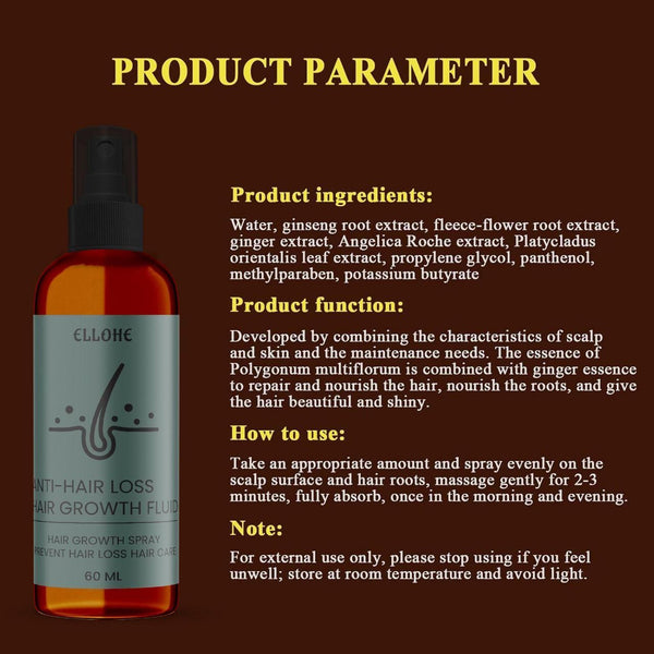 Ellohe Anti Hair Loss Hair Growth Fluid 120 ML Pack of 2