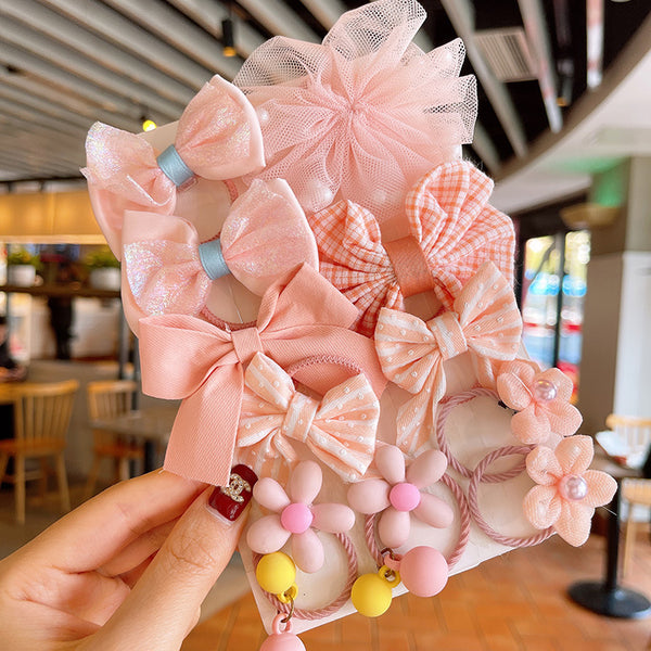 Children's Elastic Flower Baby Hair Ring Mesh Bow