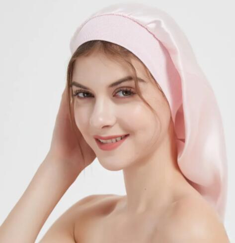 Comfortable Wide Elastic Long Mulberry Silk Silk Nightcap