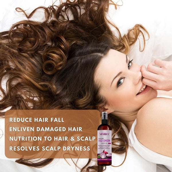 Wroxy Onion Black Seed Hair Oil Controls Hair Fall (Pack of 4)