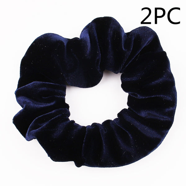 Fashion New Velvet Tencel Pocket wallet Hair Scrunchies Retro Zipper Large Intestine Elastic Hair Band