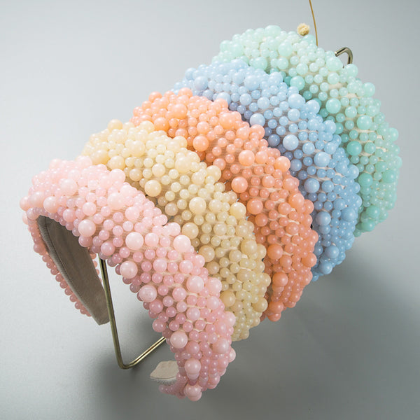 European And American Fashion Pearl Headband Women