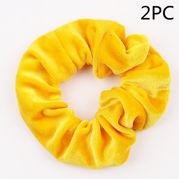 Fashion New Velvet Tencel Pocket wallet Hair Scrunchies Retro Zipper Large Intestine Elastic Hair Band