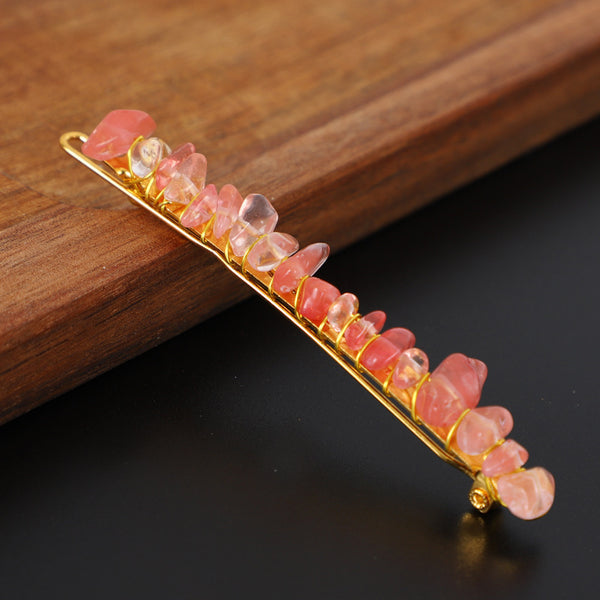 Natural Crystal Gravel Small Hairclip