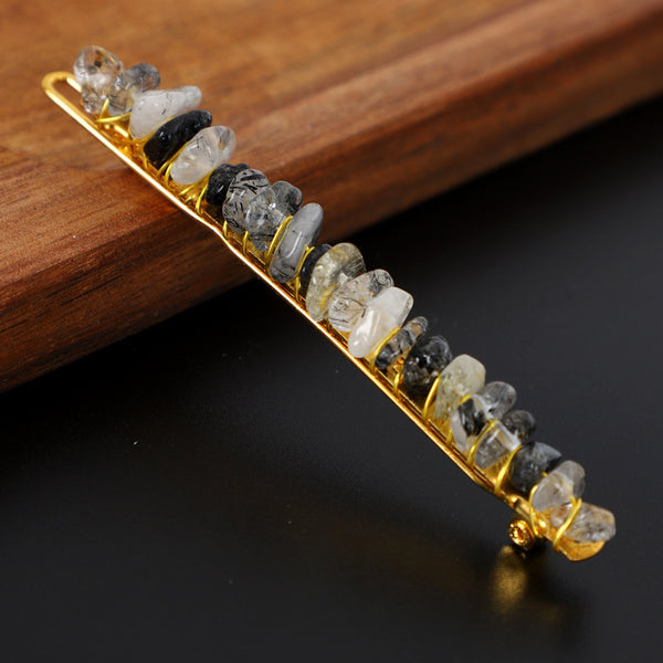 Natural Crystal Gravel Small Hairclip