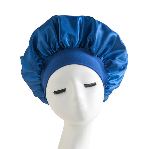Wide-brimmed High Elastic Headscarf Beauty Salon Shower Cap Care Satin Nightcap