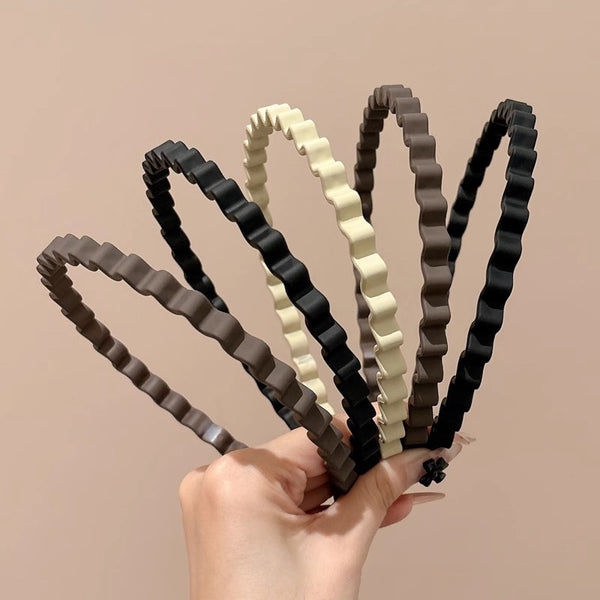 Simple Frosted Wave Headband For Women
