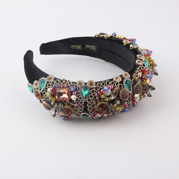 New Fashion Style Baroque Colored Diamond Headband For Women