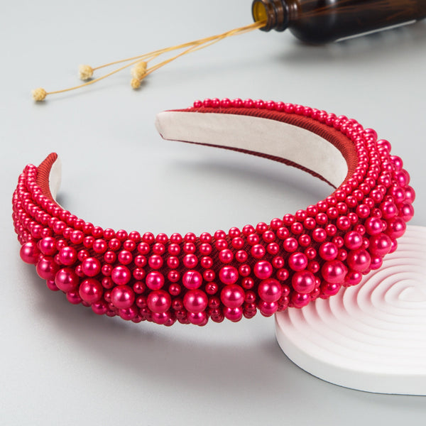 Fashion Pearl Sponge Headband For Women