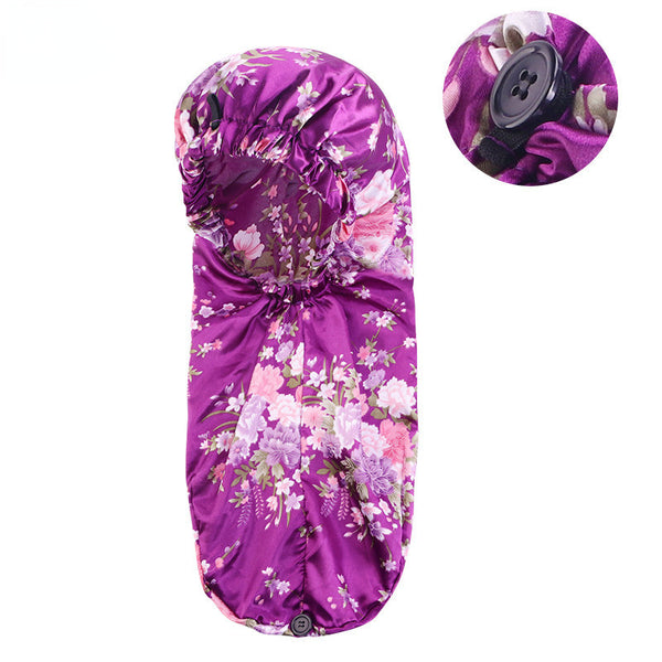 Elastic Buckle Long Cylinder Hair Nightcap