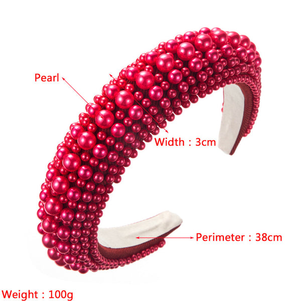 Fashion Pearl Sponge Headband For Women