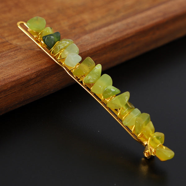 Natural Crystal Gravel Small Hairclip