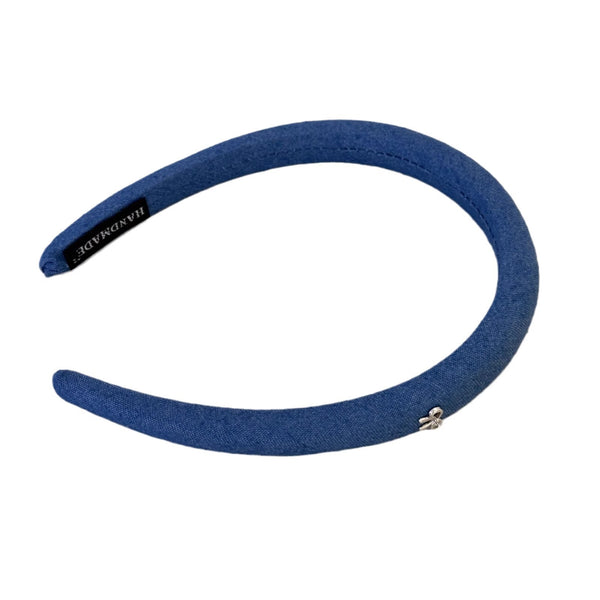 Vintage Bow Denim Headband For Women