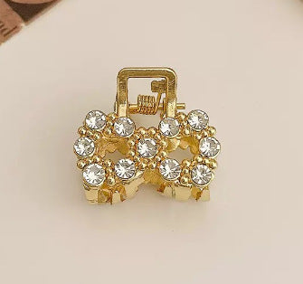 10 Exquisite Shiny Rhinestone Alloy Small Hairclip