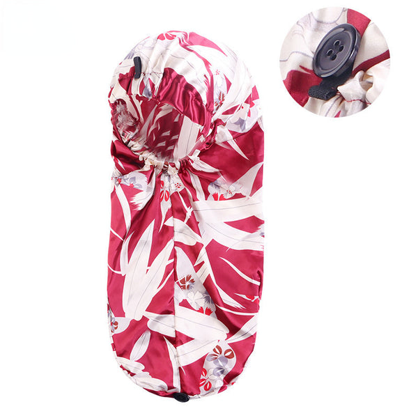 Elastic Buckle Long Cylinder Hair Nightcap