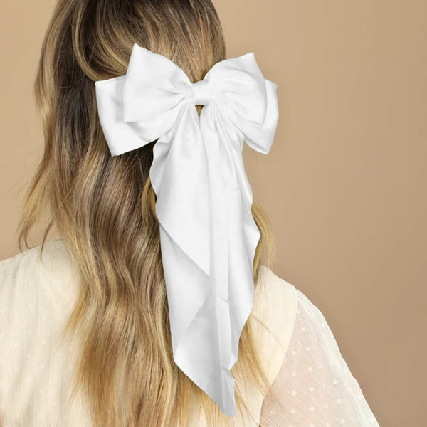 Retro Oversized Big Bow Hairpin Back Head Fixed Head Hair Clip Ins Temperament Spring Clip Headdress