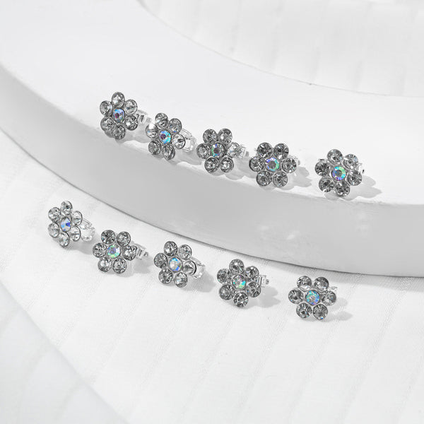 Rhinestone Updo Small Hairclip Bang Clip Barrette Pearl Flower Hair Accessories
