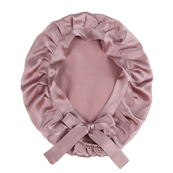 Women's Solid Color Hair Care Silk Nightcap