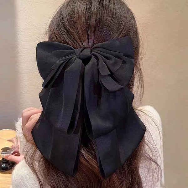 Graceful Bow Mesh Hair Claw Headdress