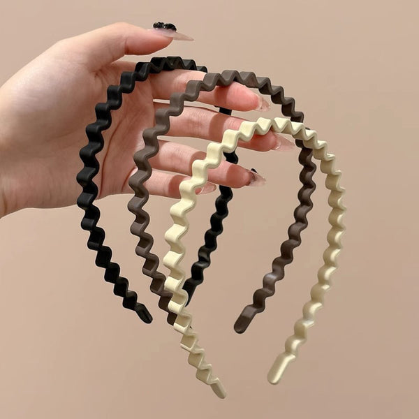 Simple Frosted Wave Headband For Women