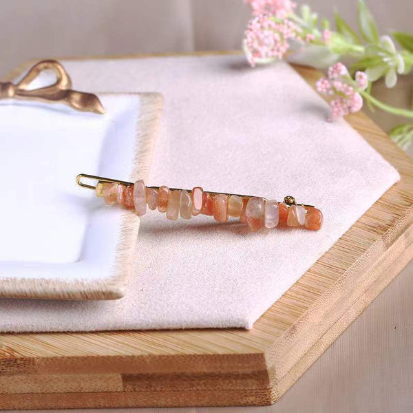 Natural Crystal Gravel Small Hairclip