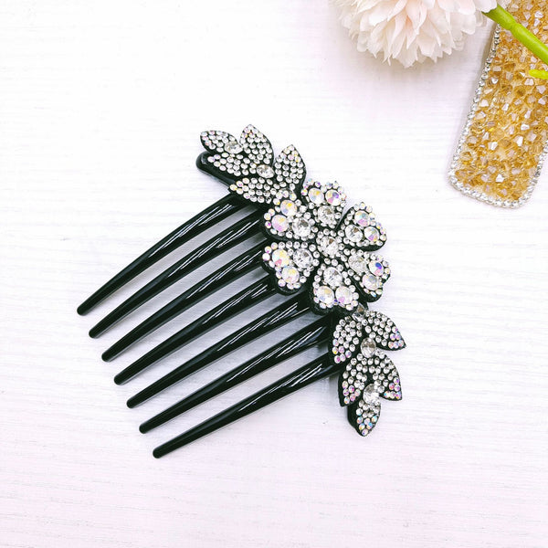 Simple All Match Luxury Full Diamond Updo Non-slip Hairclip Comb