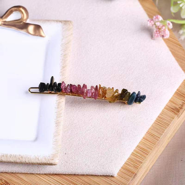 Natural Crystal Gravel Small Hairclip