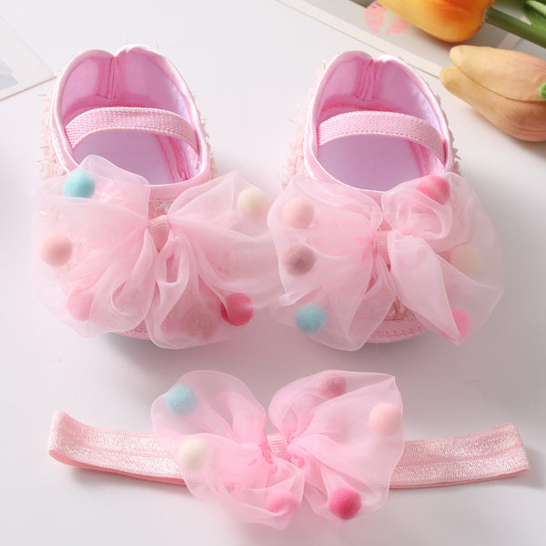 New Hair Band Suit Europe And America Lovely Bow Princess Shoes Baby Shoes