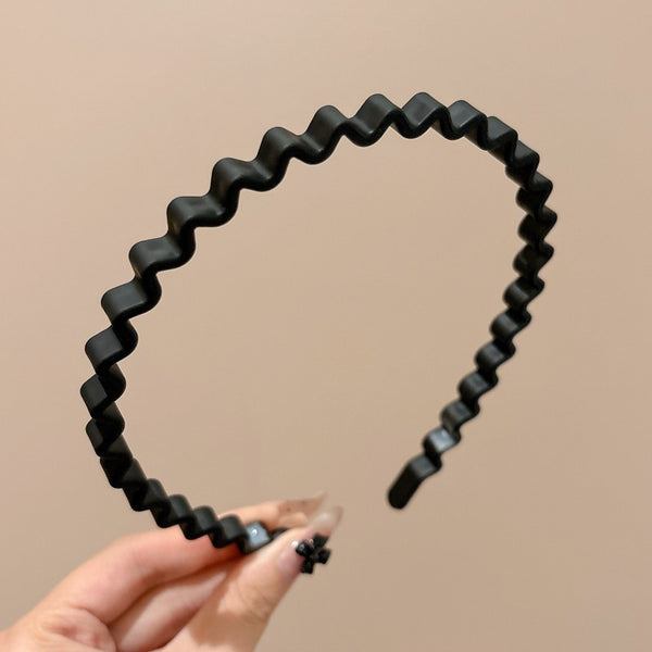 Simple Frosted Wave Headband For Women