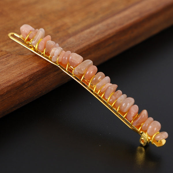 Natural Crystal Gravel Small Hairclip