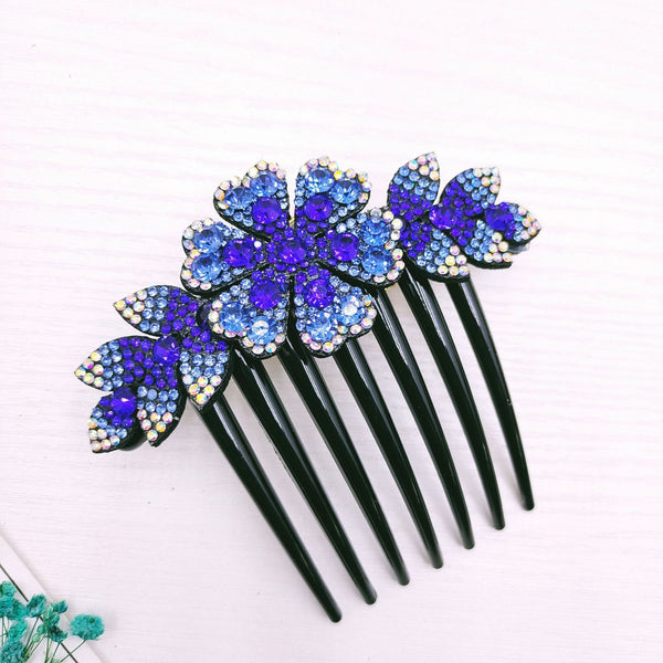 Simple All Match Luxury Full Diamond Updo Non-slip Hairclip Comb