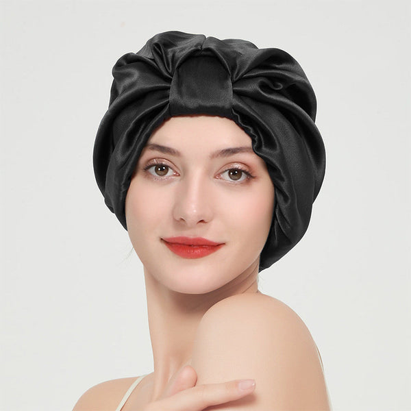 100Mulberry Silk Nightcap Ladies Skin-friendly Double Layer