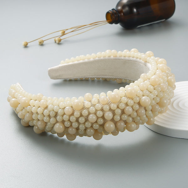 European And American Fashion Pearl Headband Women