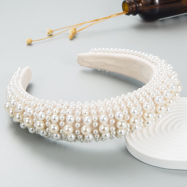 Fashion Pearl Sponge Headband For Women