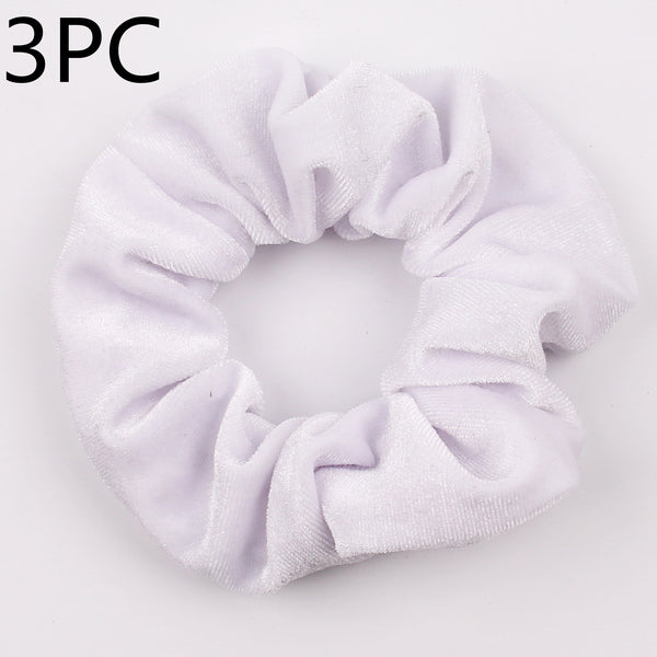 Fashion New Velvet Tencel Pocket wallet Hair Scrunchies Retro Zipper Large Intestine Elastic Hair Band