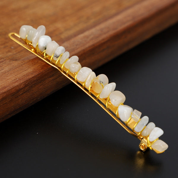 Natural Crystal Gravel Small Hairclip
