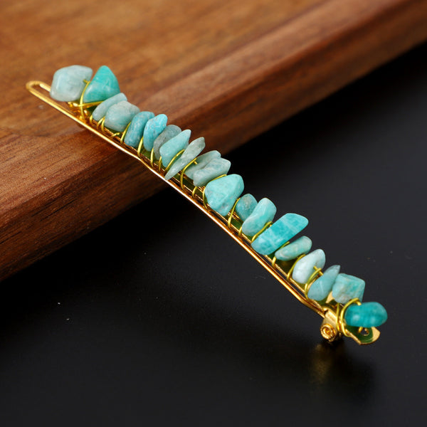 Natural Crystal Gravel Small Hairclip