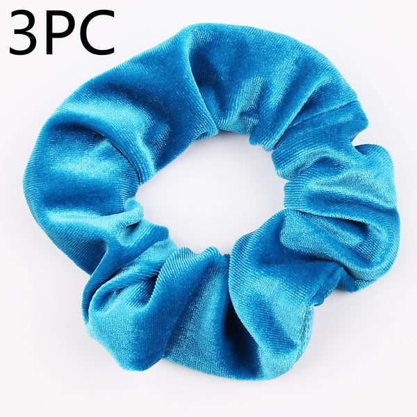 Fashion New Velvet Tencel Pocket wallet Hair Scrunchies Retro Zipper Large Intestine Elastic Hair Band