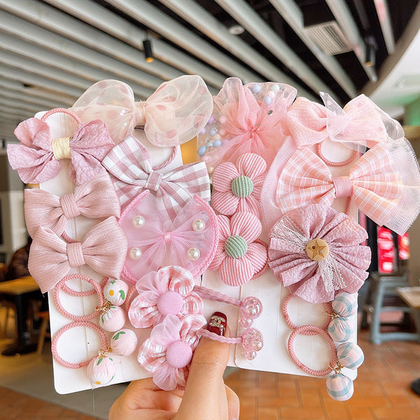 Children's Elastic Flower Baby Hair Ring Mesh Bow