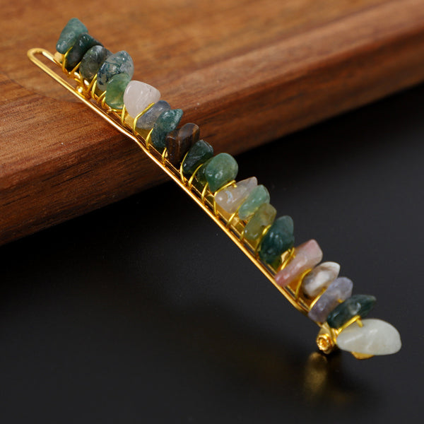 Natural Crystal Gravel Small Hairclip