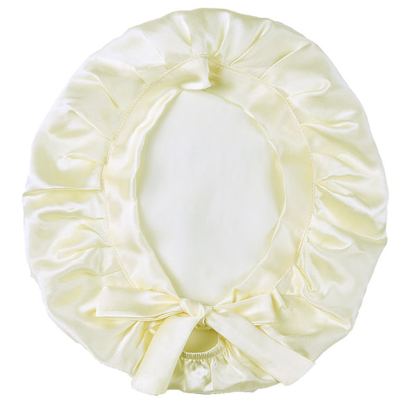 Women's Solid Color Hair Care Silk Nightcap