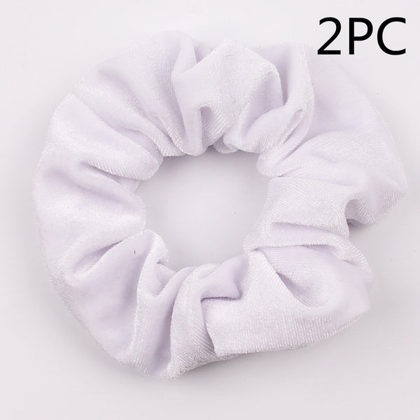 Fashion New Velvet Tencel Pocket wallet Hair Scrunchies Retro Zipper Large Intestine Elastic Hair Band