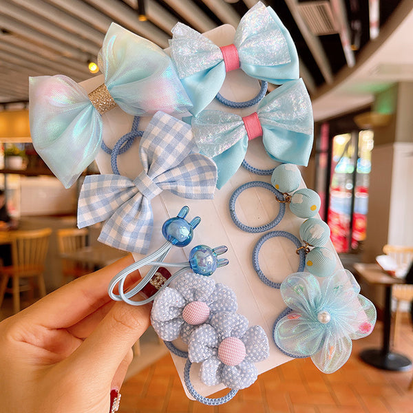 Children's Elastic Flower Baby Hair Ring Mesh Bow