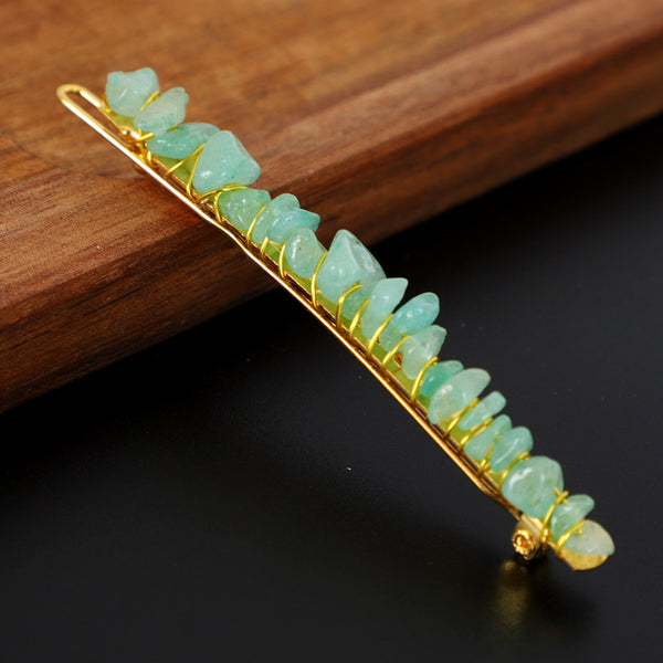 Natural Crystal Gravel Small Hairclip