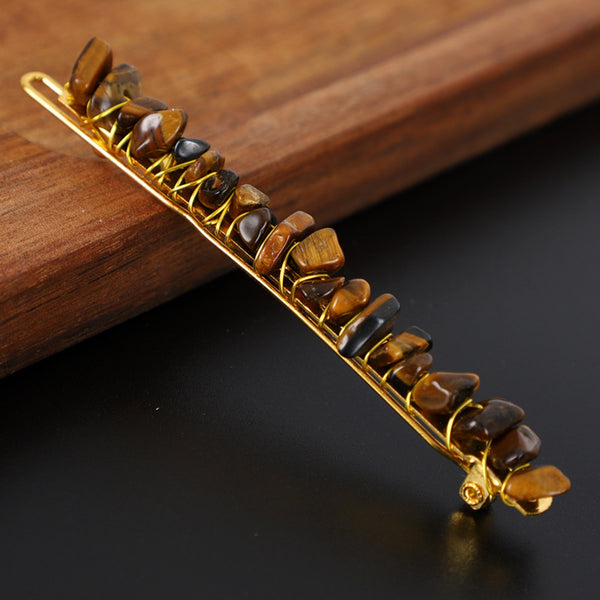 Natural Crystal Gravel Small Hairclip