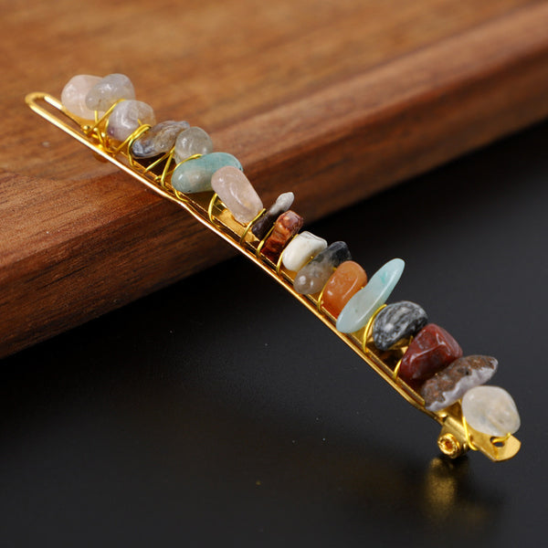 Natural Crystal Gravel Small Hairclip