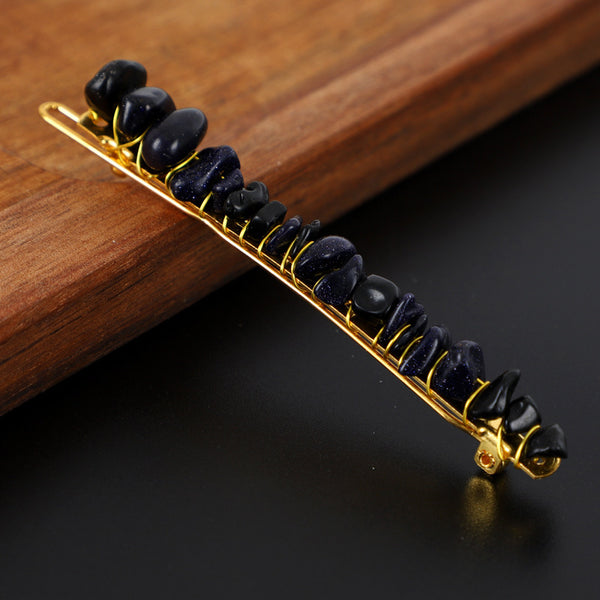 Natural Crystal Gravel Small Hairclip