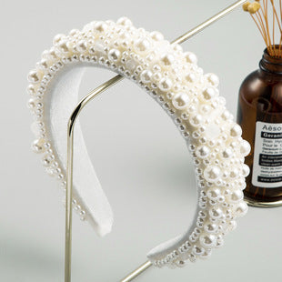 European And American Fashion Pearl Headband Women